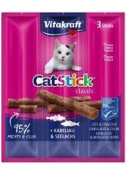 Vitakraft Cat Stick Mini saucisse à la morue 3x18g