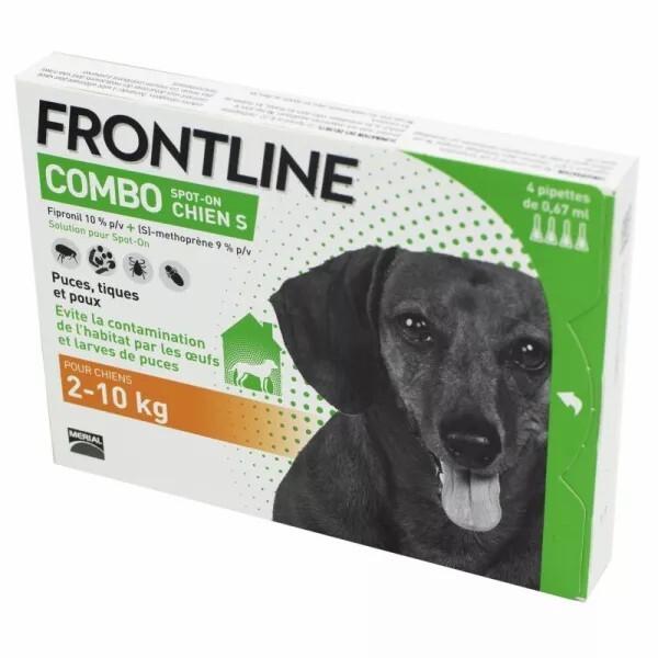 Antiparasite pour chien de 2/10 kg Combo Spot On (x6)