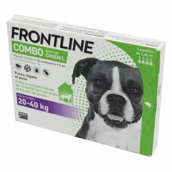 Antiparasite pour chien de 20/40 kg Combo Spot On (x6)