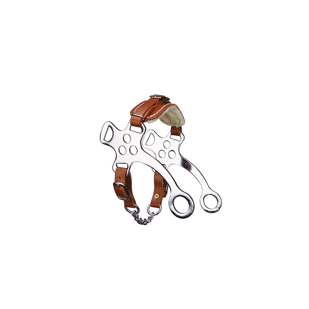 Hackamore acier chromé Feeling doublé mouton