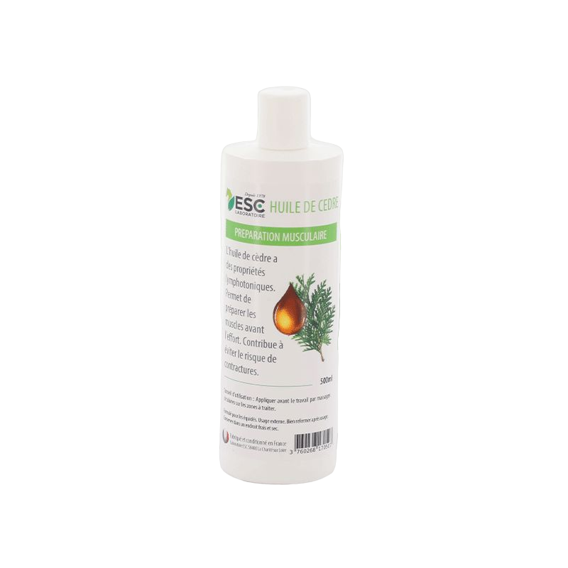 ESC Laboratoire - Huile massante de cèdre préparation et relaxation musculaire