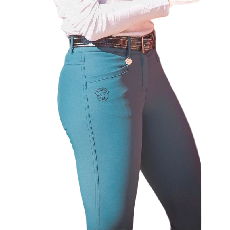 Jump'In - Pantalon d'équitation femme Super X bleu lagon