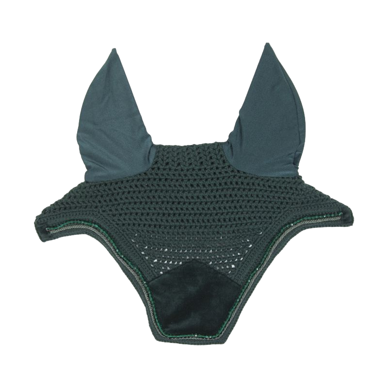 Kentucky Horsewear - Bonnet Wellington Velvet pearls vert sapin
