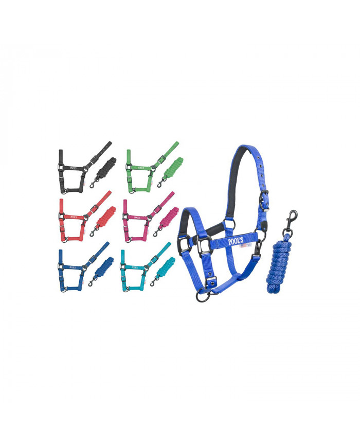 licol Pool's Halter C en nylon de couleur unie