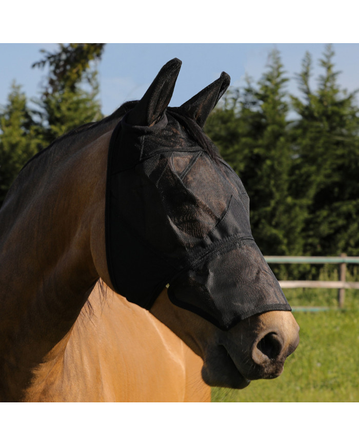 Masque anti-mouches en pvc avec oreillettes et fermeture éclair