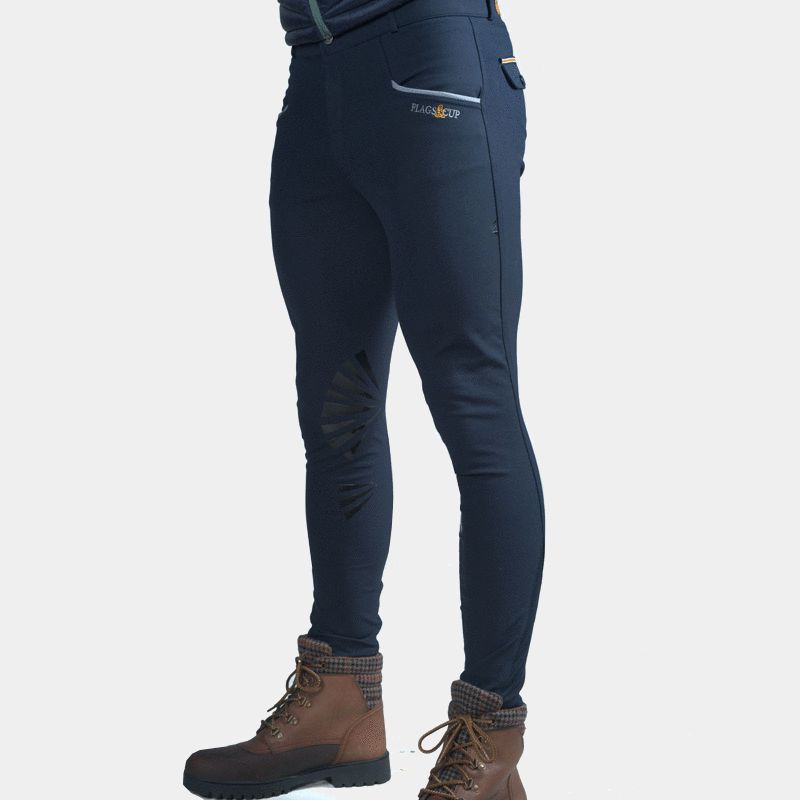 Flags & Cup - Pantalon d'équitation homme Bassano Marine