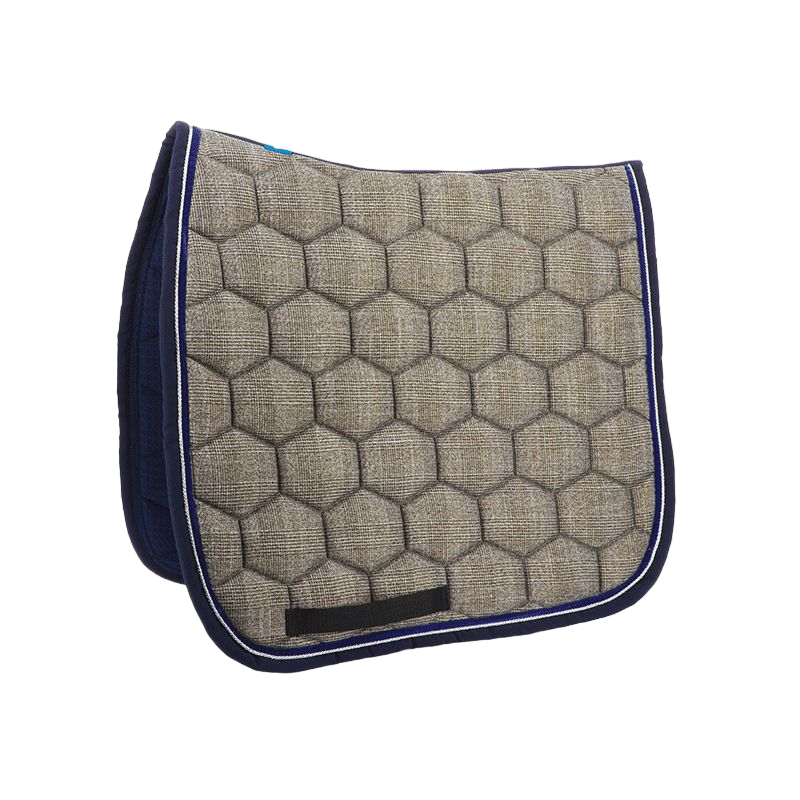 Oxxer - Tapis de dressage Prince de Galles - Gold Edition - marine