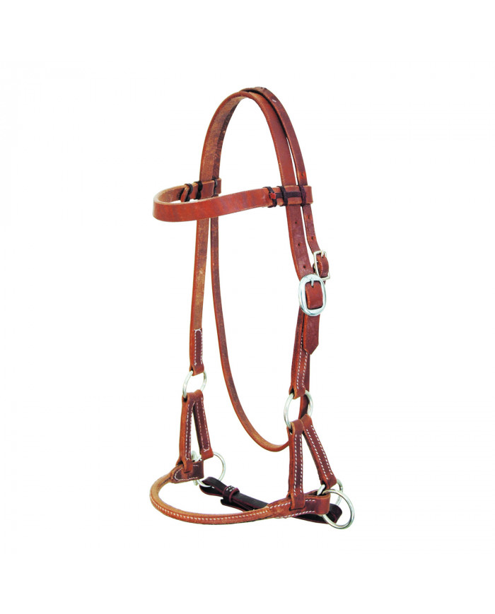 Poignée latérale nasale ronde en cuir Pool's