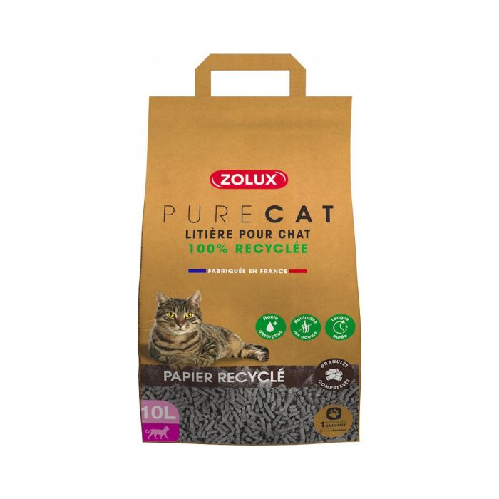 Zolux Purecat Litière Papier Recycle 10l