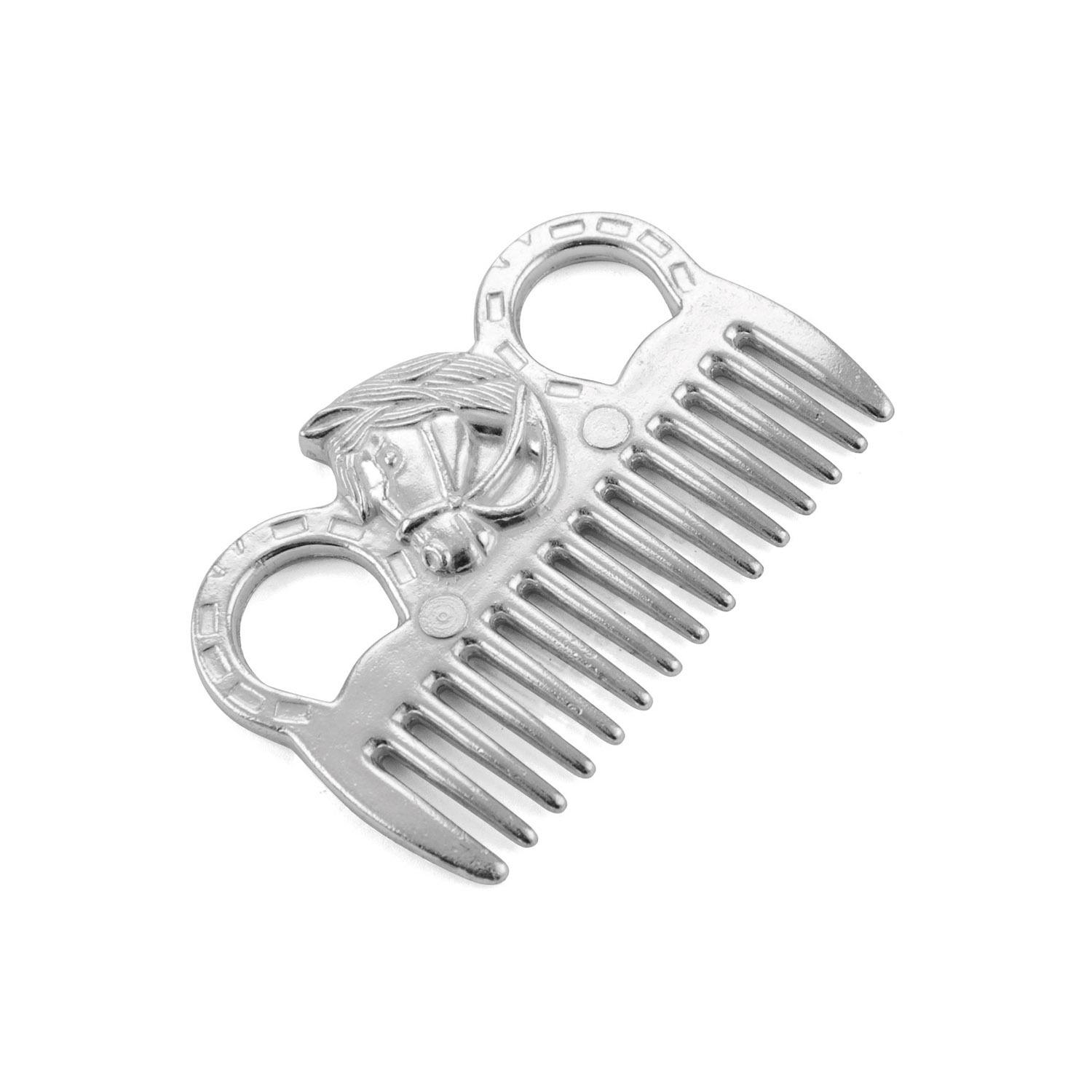 Peigne à crin à tête pour cheval en aluminium