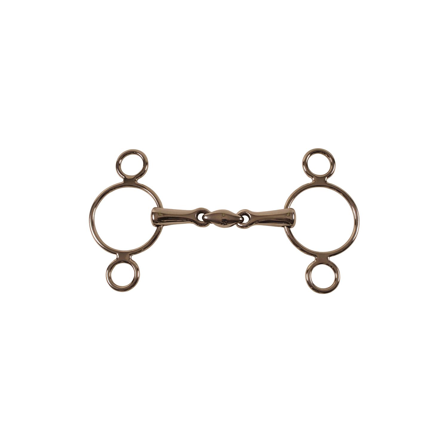 Mors double brisures 3 anneaux pour cheval