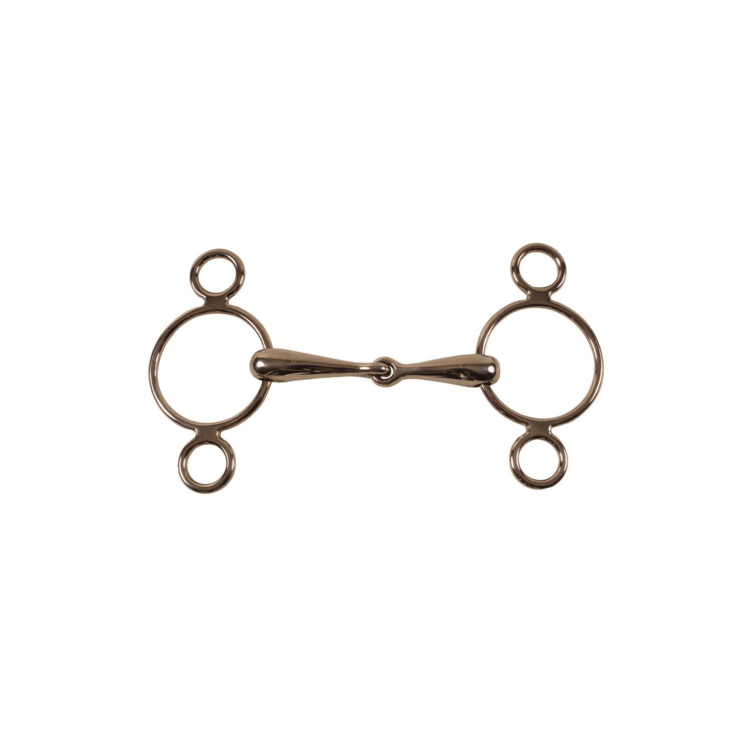 Mors pessoa à 3 anneaux creux pour cheval