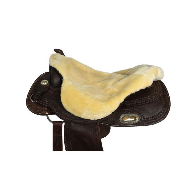 Housse de selle pour cheval en peau de mouton synthétique