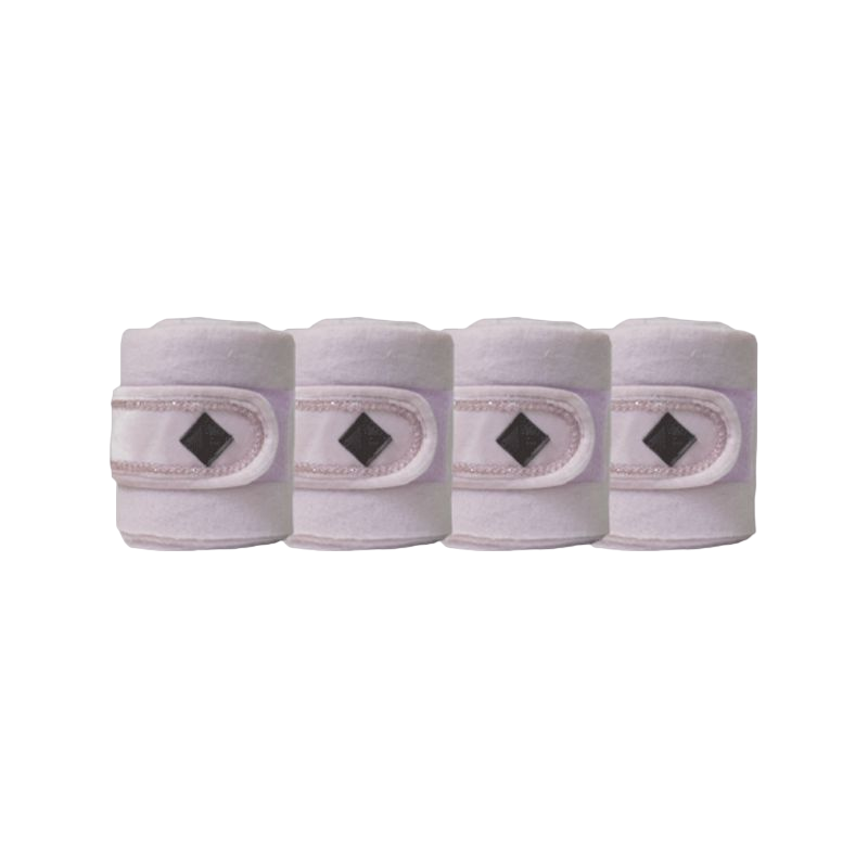 Kentucky Horsewear - Bandes de polo Velvet Pearls rose tendre (x4)