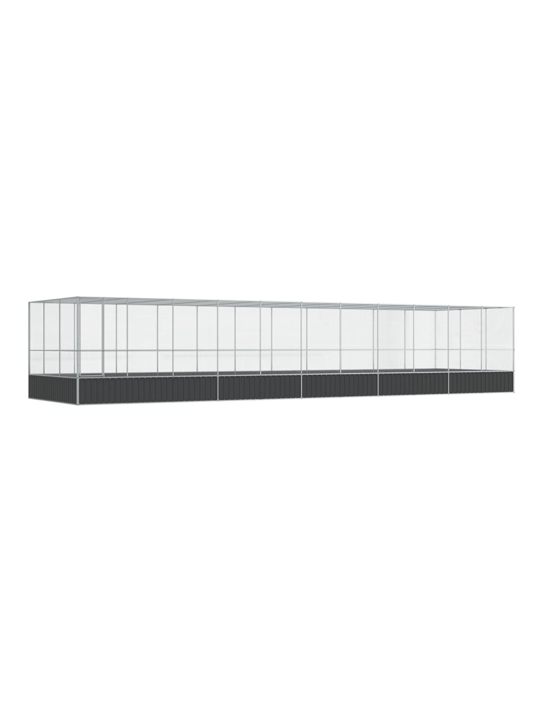 Volière de Jardin en Acier Galvanisé 11,39x3,07x2,12m Volière Métal
