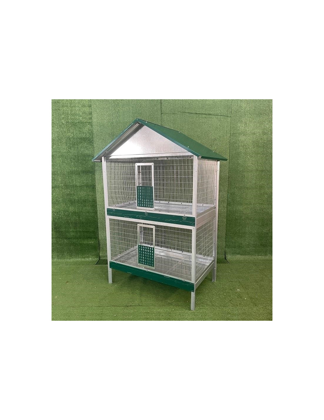 Volière Double XXL pour perruche ondulée inséparable canari Volière extérieure 2 étages