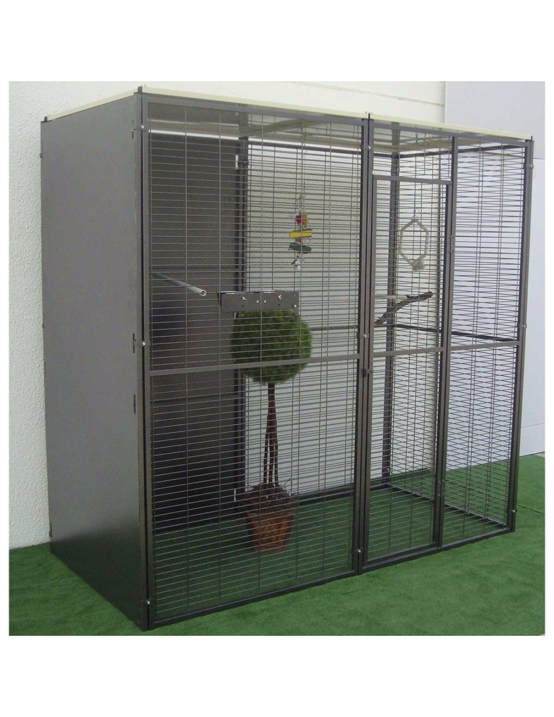 Volière Intérieure Perroquet 2x1x2 m Volière Maille Soudée Robuste