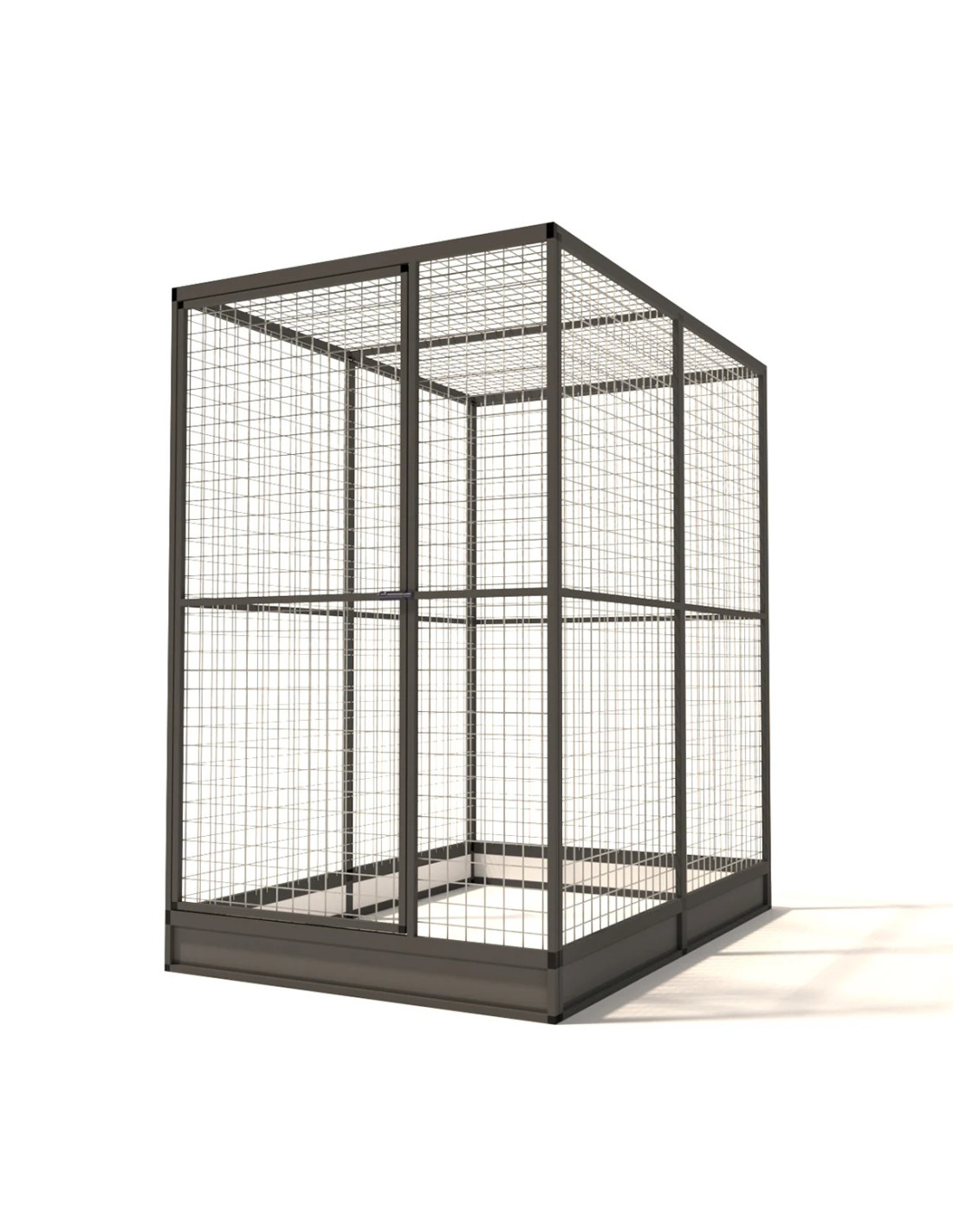 Volière Intérieure Volière Extérieure Aluminium Anthracite 121 x 176 x 193 cm Maille 50 x 50 x 3 mm avec Plinthes
