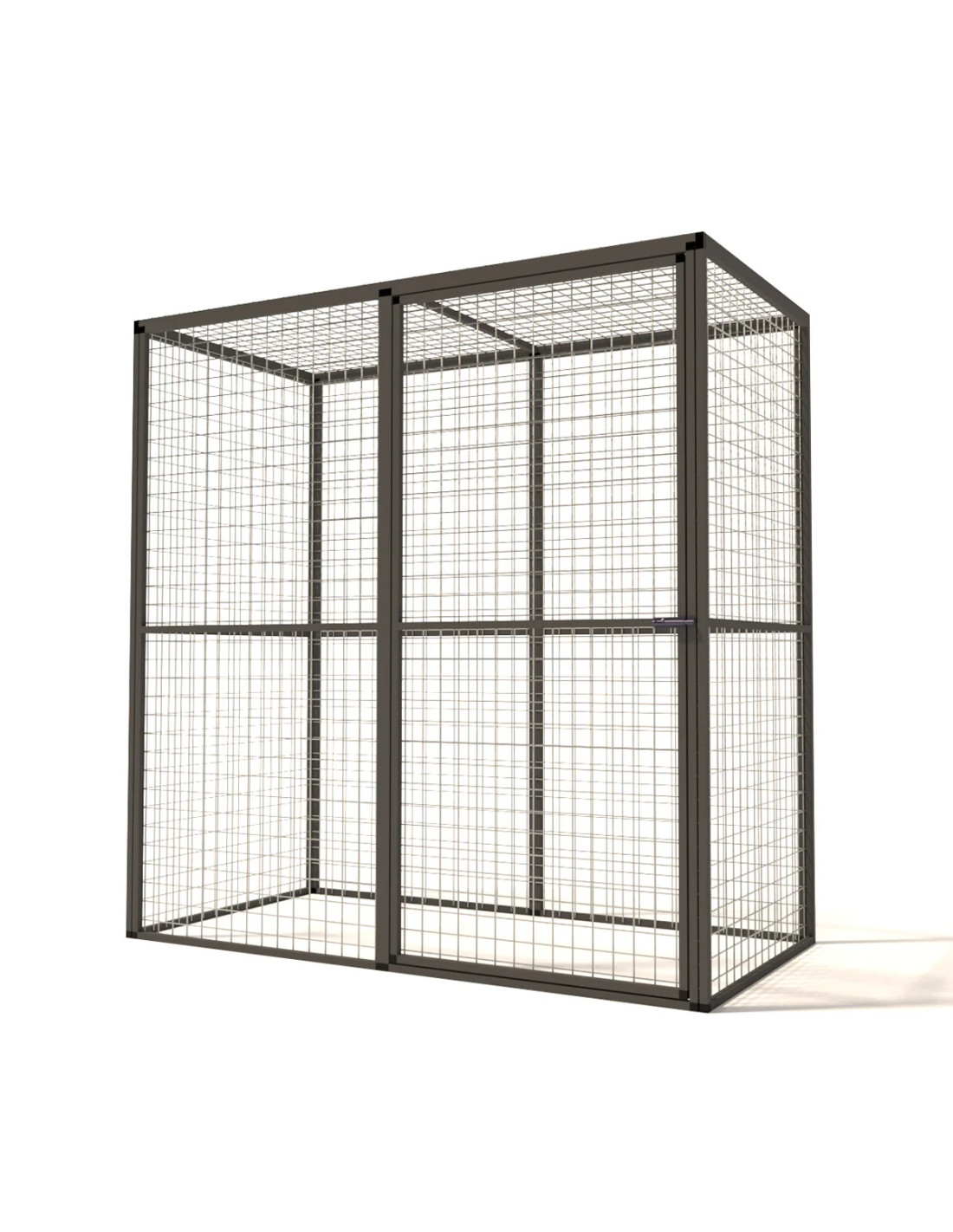 Volière Intérieure Volière Extérieure Aluminium Anthracite 176 x 86 x 178 cm Maille 50 x 50 x 3 mm Porte Devant