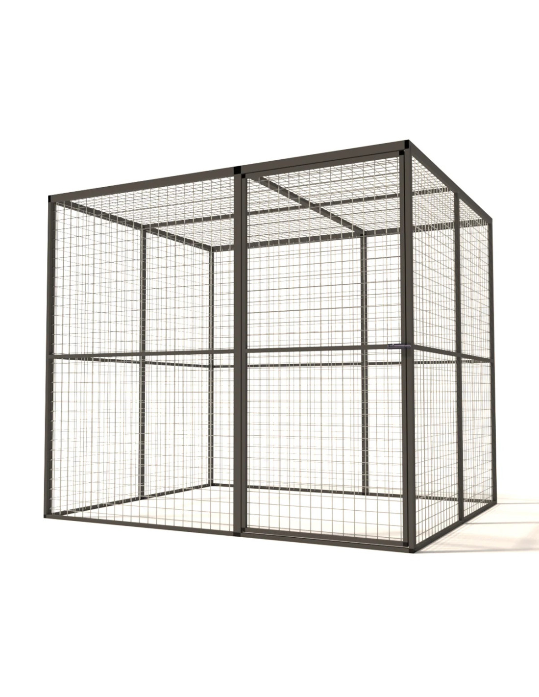 Volière Intérieure Volière Extérieure Aluminium Anthracite 207 x 176 x 178 cm Maille 50 x 50 x 3 mm