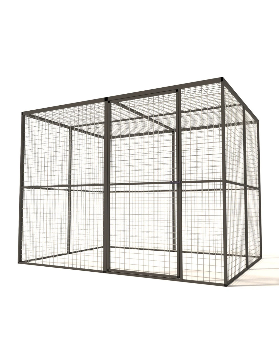 Volière Intérieure Volière Extérieure Aluminium Anthracite 242 x 176 x 178 cm Maille 19 x 19 x 1,45 mm