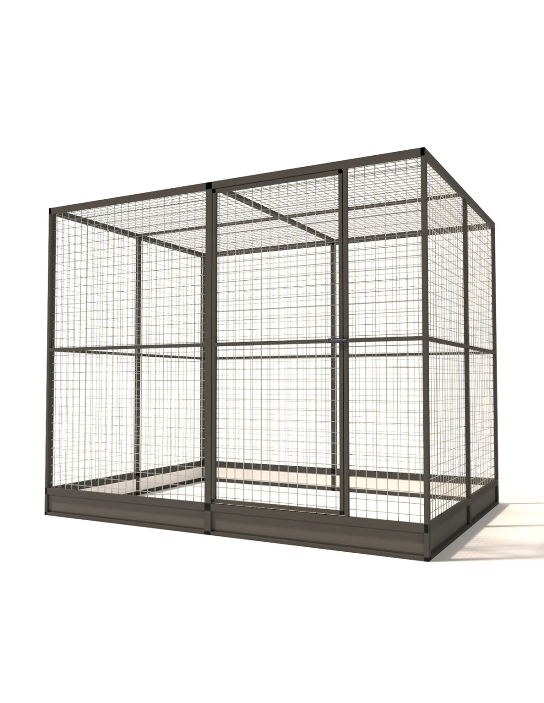 Volière Intérieure Volière Extérieure Aluminium Anthracite 242 x 176 x 193 cm Maille 50 x 50 x 3 mm avec Plinthes