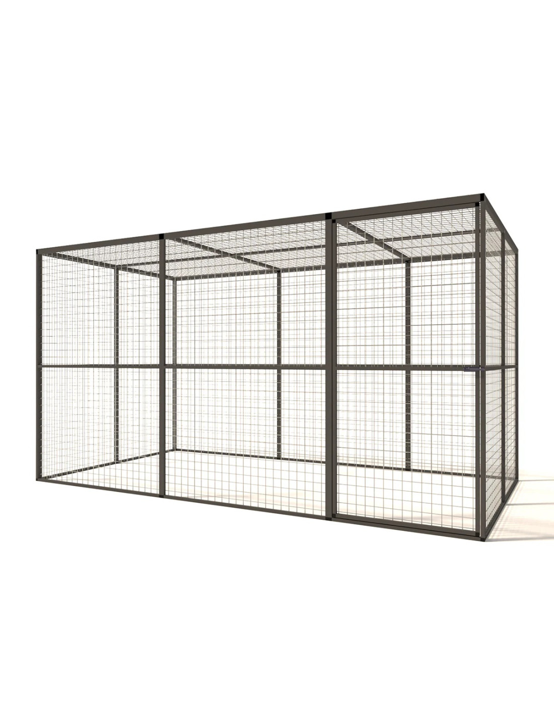 Volière Intérieure Volière Extérieure Aluminium Anthracite 328 x 176 x 178 cm Maille 50 x 50 x 3 mm