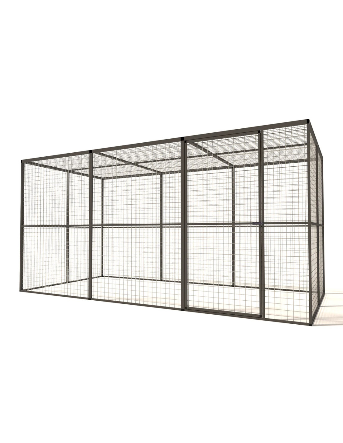 Volière Intérieure Volière Extérieure Aluminium Anthracite 363 x 176 x 178 cm Maille 19 x 19 x 1,45 mm