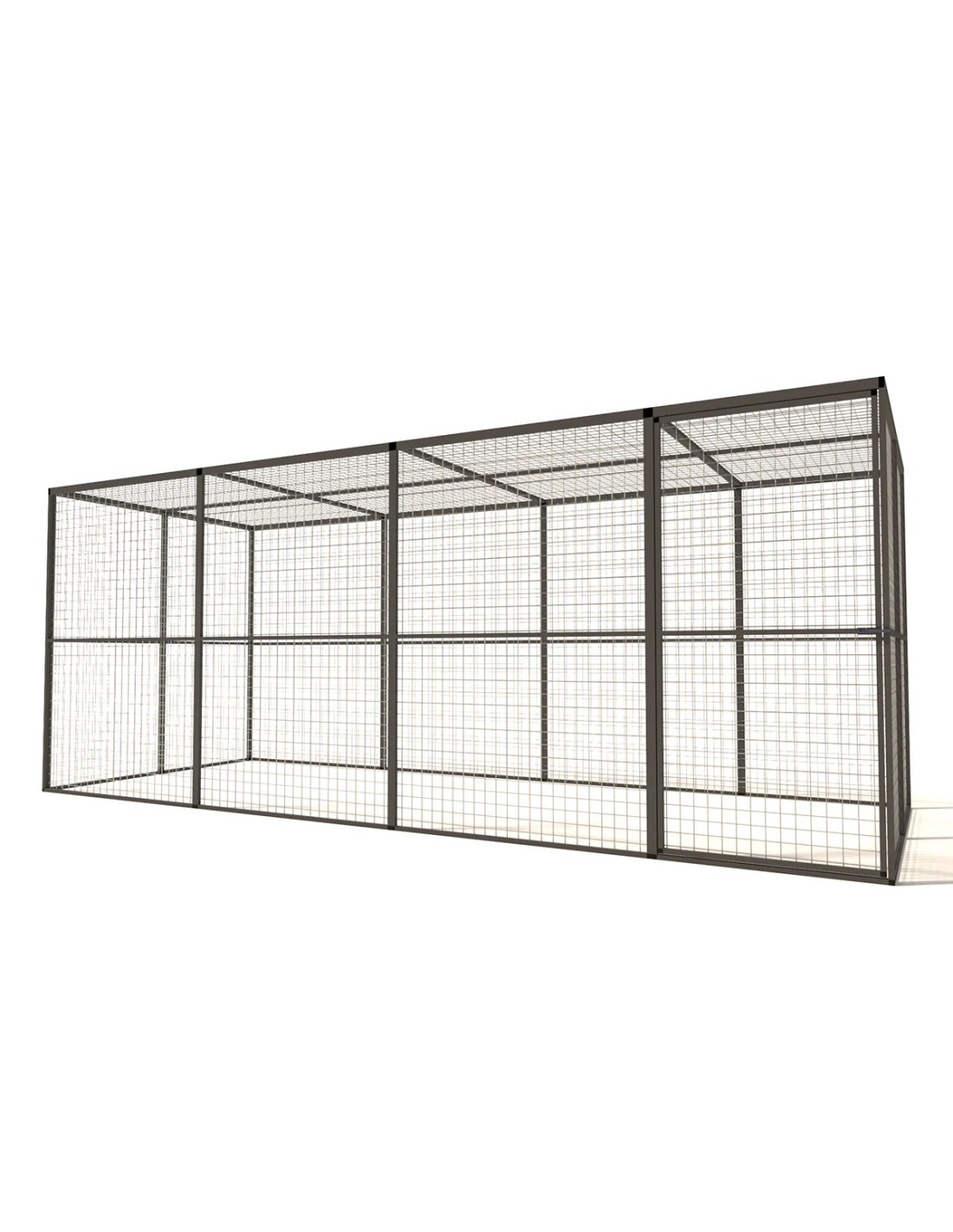 Volière Intérieure Volière Extérieure Aluminium Anthracite 449 x 176 x 178 cm Maille 19 x 19 x 1,45 mm