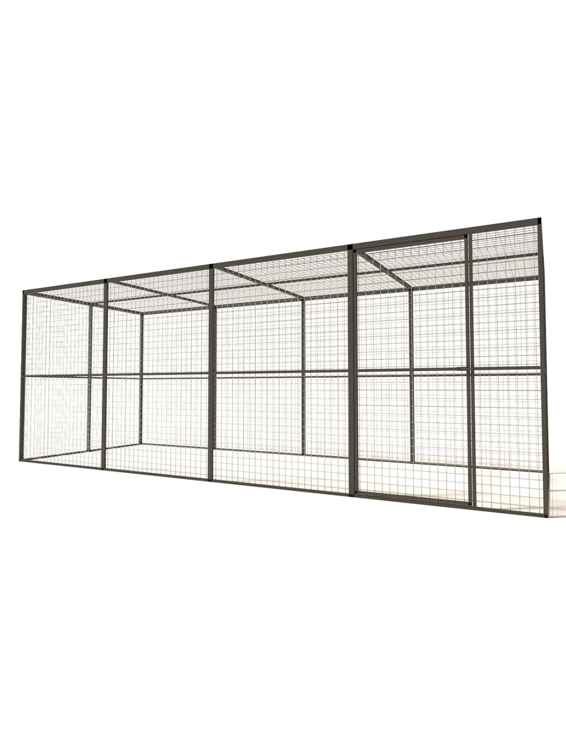 Volière Intérieure Volière Extérieure Aluminium Anthracite 484 x 176 x 178 cm Maille 19 x 19 x 1,45 mm