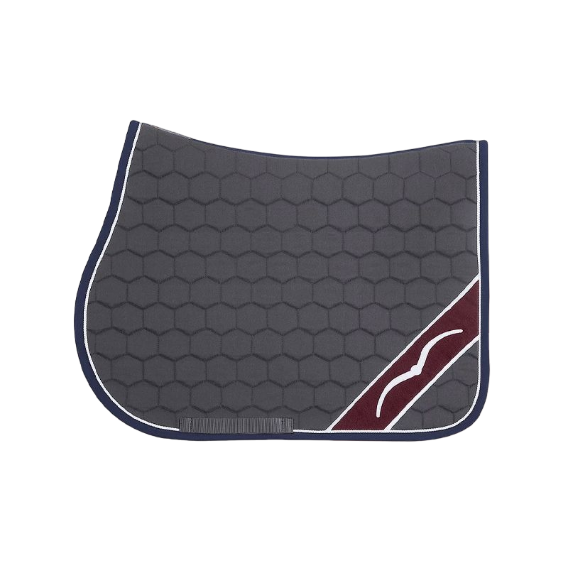 Animo Italia - Tapis de selle Wish gris/bordeaux