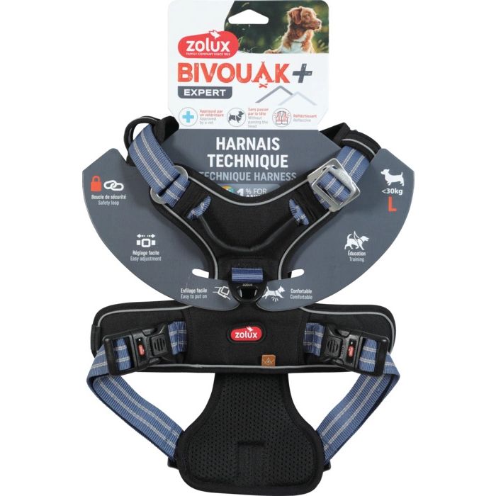 Zolux Bivouak Harnais pour Chien Blue L