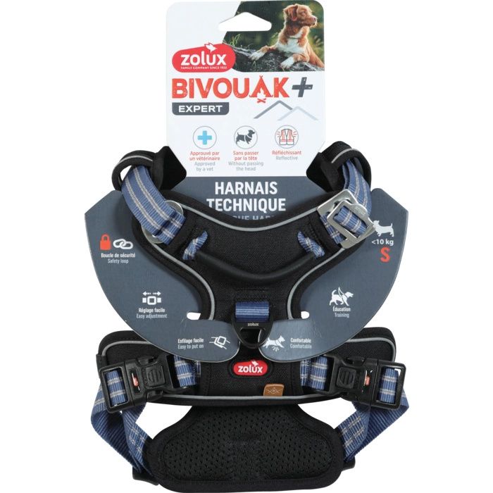 Zolux Bivouak Harnais pour Chien Blue S