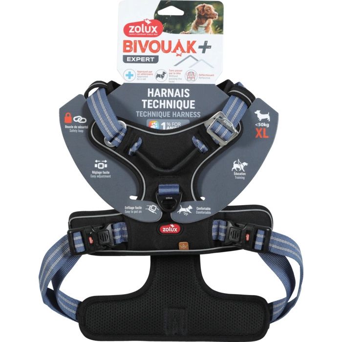 Zolux Bivouak Harnais pour Chien Blue XL