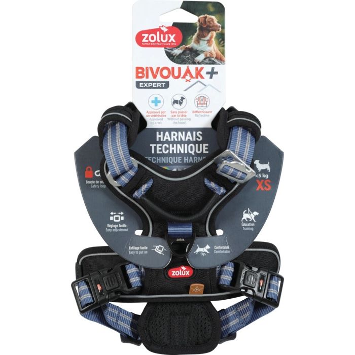 Zolux Bivouak Harnais pour Chien Blue XS