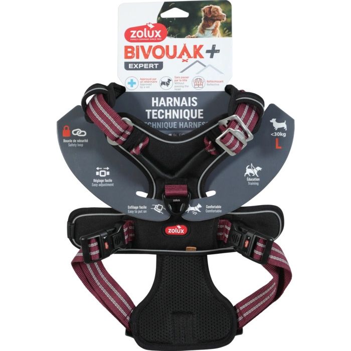Zolux Bivouak Harnais pour Chien Rouge L
