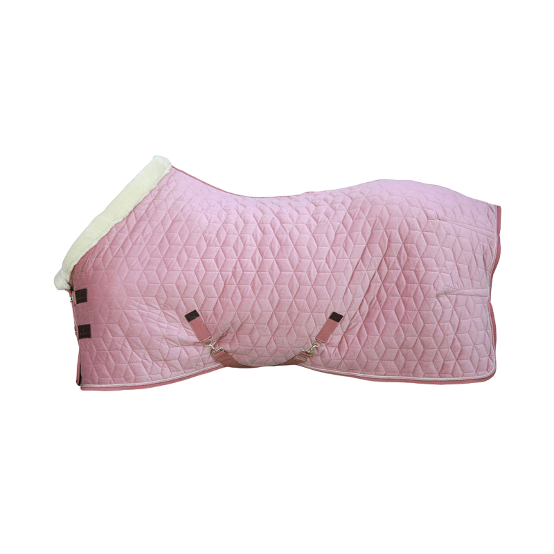 Kentucky Horsewear - Couverture de présentation velvet vieux rose 160g